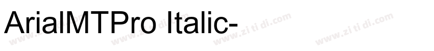 ArialMTPro Italic字体转换